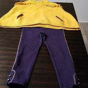 Janie and Jack Outfit 5T Navy Blue & Gold